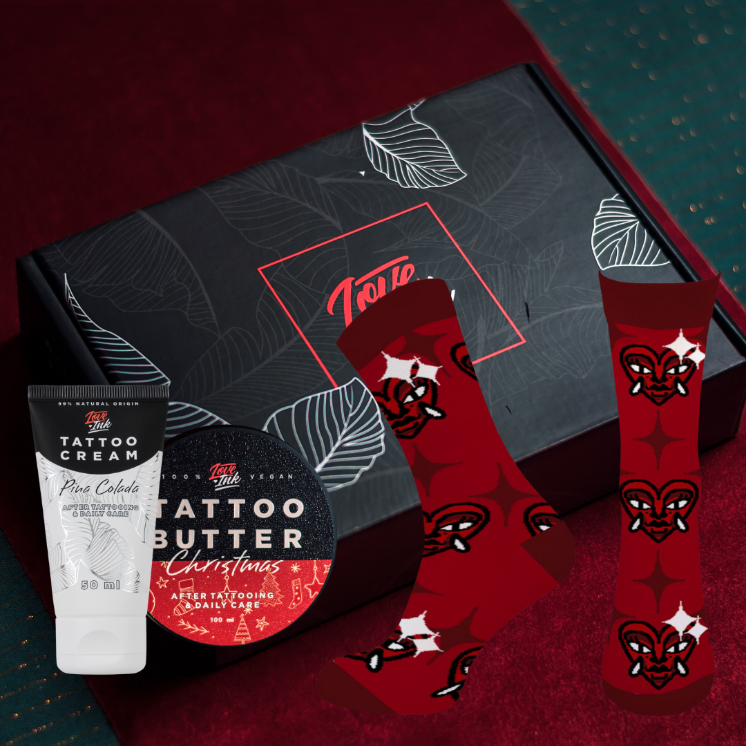 Gift Set: Tattoo Butter Christmas + Tattoo Cream + Socks