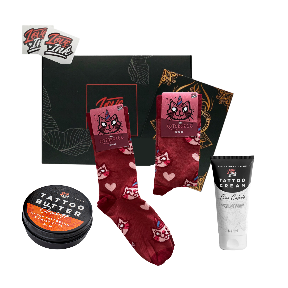 Giftbox: Socks + Tattoo Cream + Tattoo Butter 50ml