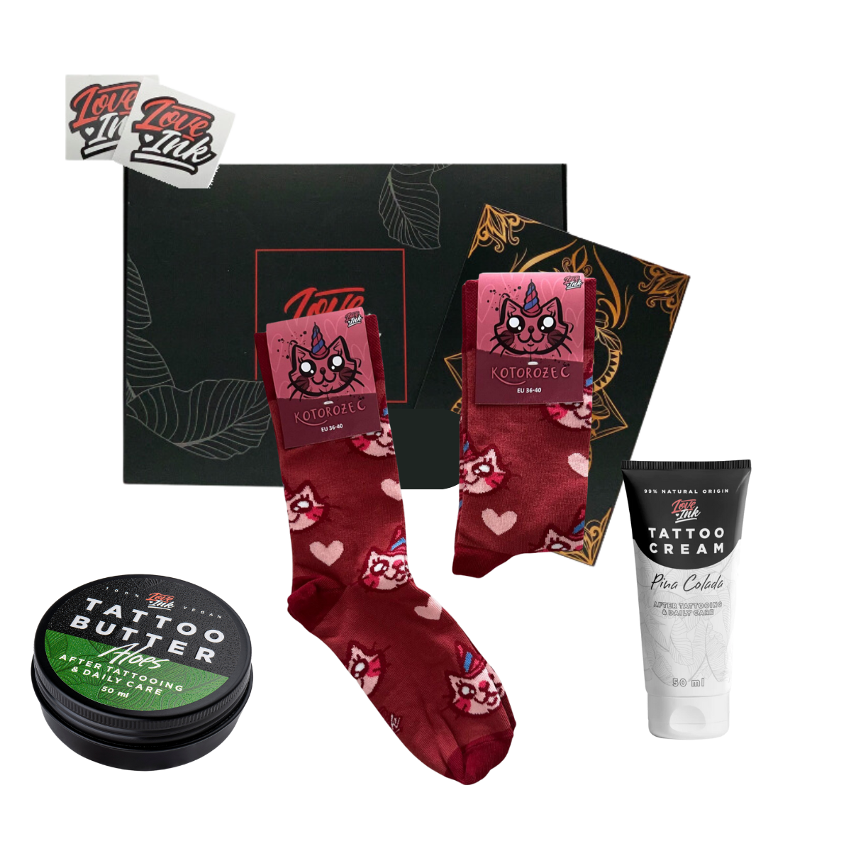 Giftbox: Socks + Tattoo Cream + Tattoo Butter 50ml