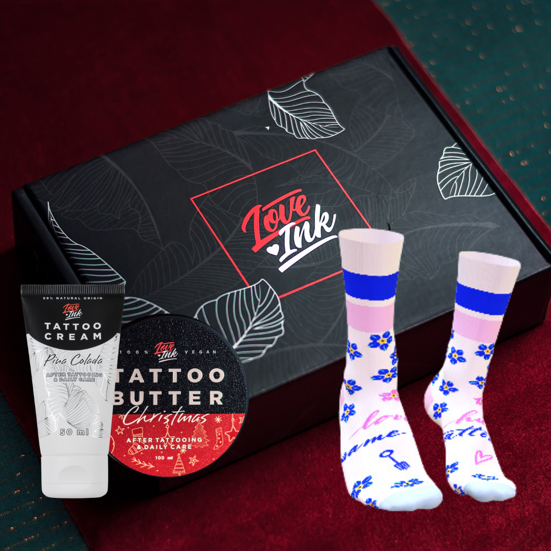 Gift Set: Tattoo Butter Christmas + Tattoo Cream + Socks