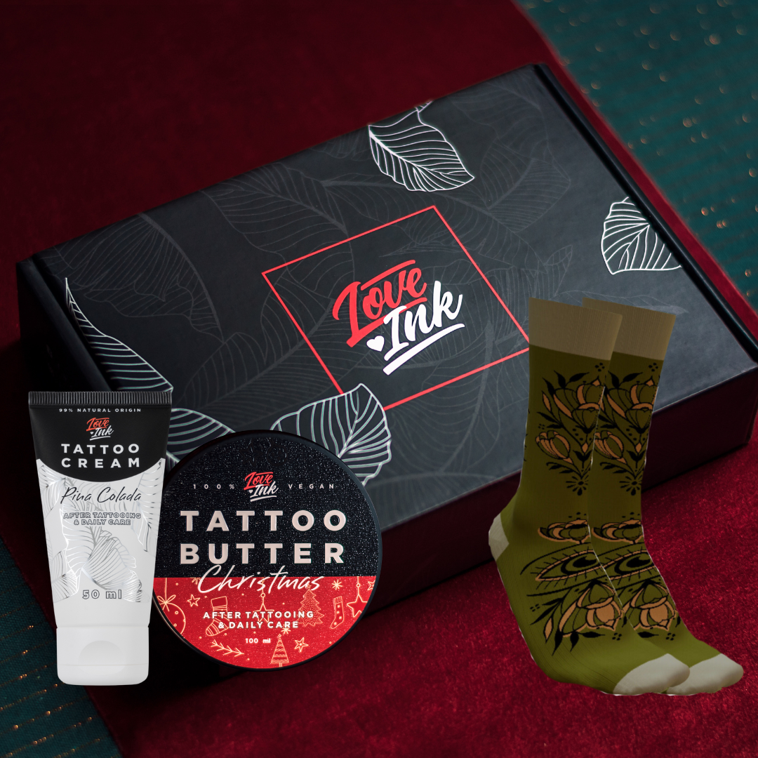 Gift Set: Tattoo Butter Christmas + Tattoo Cream + Socks