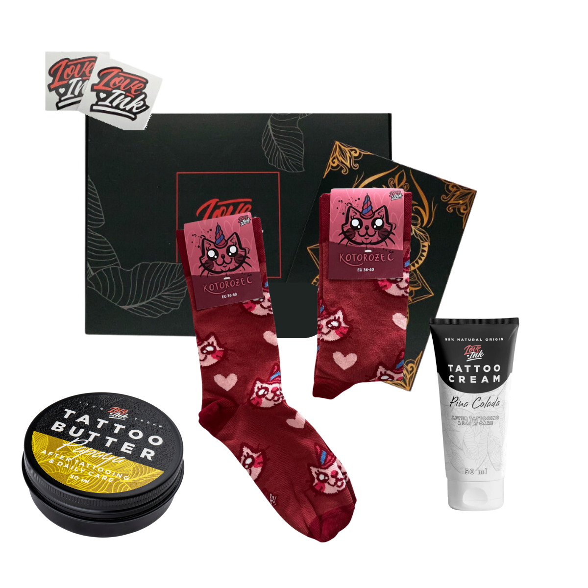 Giftbox: Socks + Tattoo Cream + Tattoo Butter 50ml