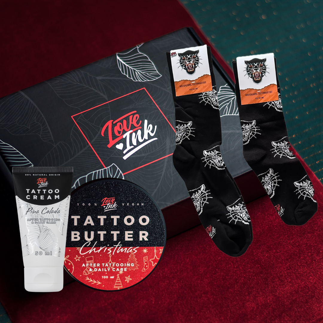 Gift Set: Tattoo Butter Christmas + Tattoo Cream + Socks