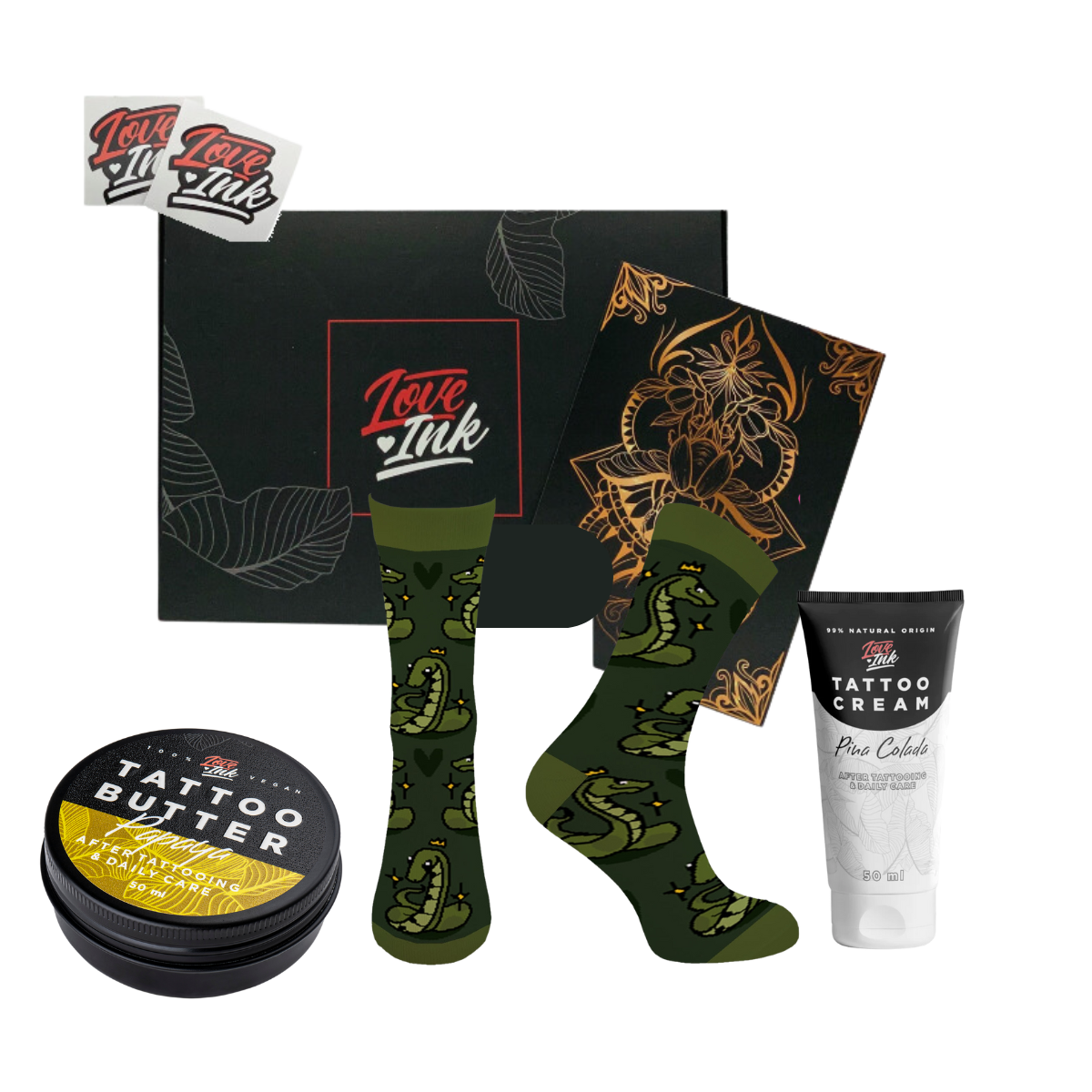 Giftbox: Socks + Tattoo Cream + Tattoo Butter 50ml