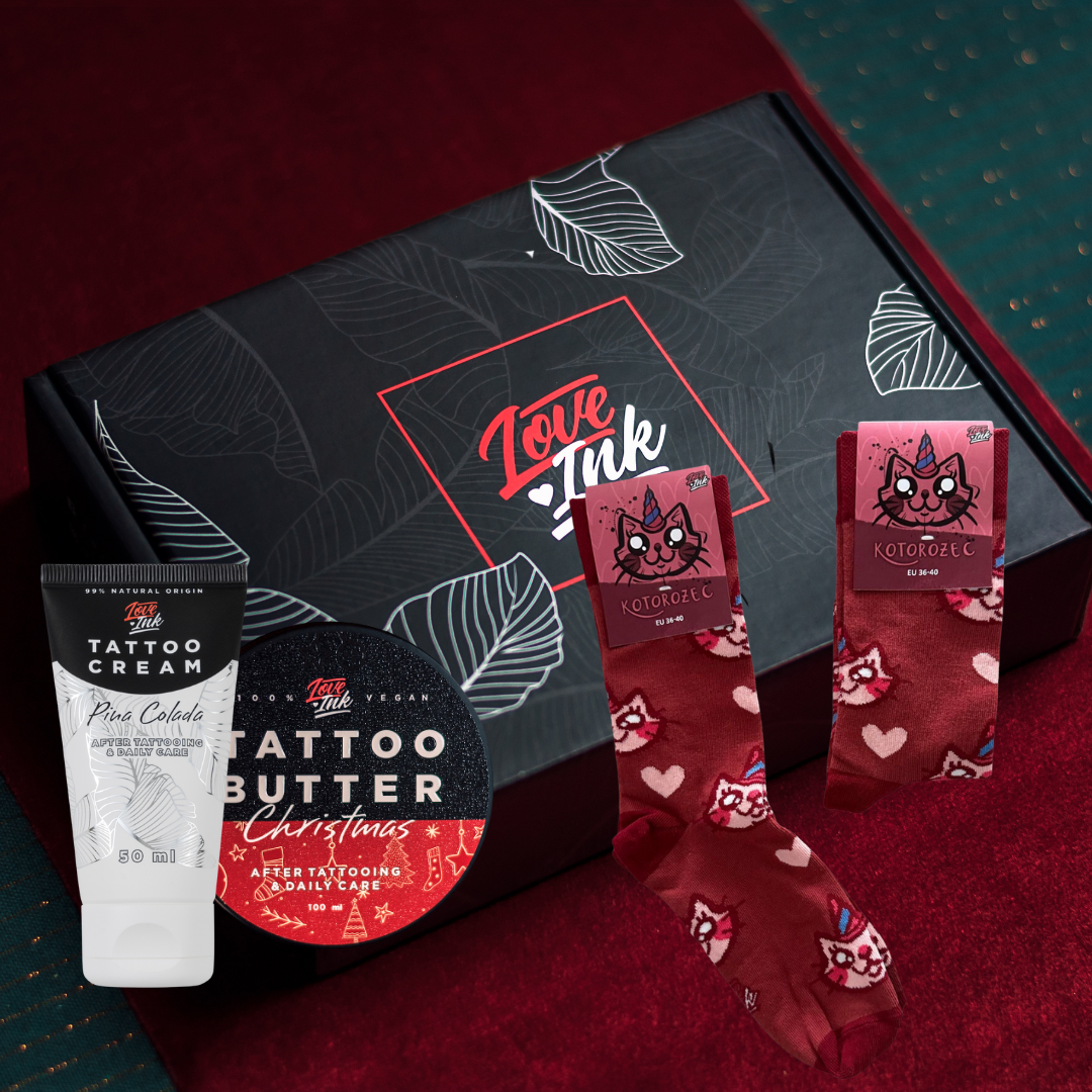 Gift Set: Tattoo Butter Christmas + Tattoo Cream + Socks