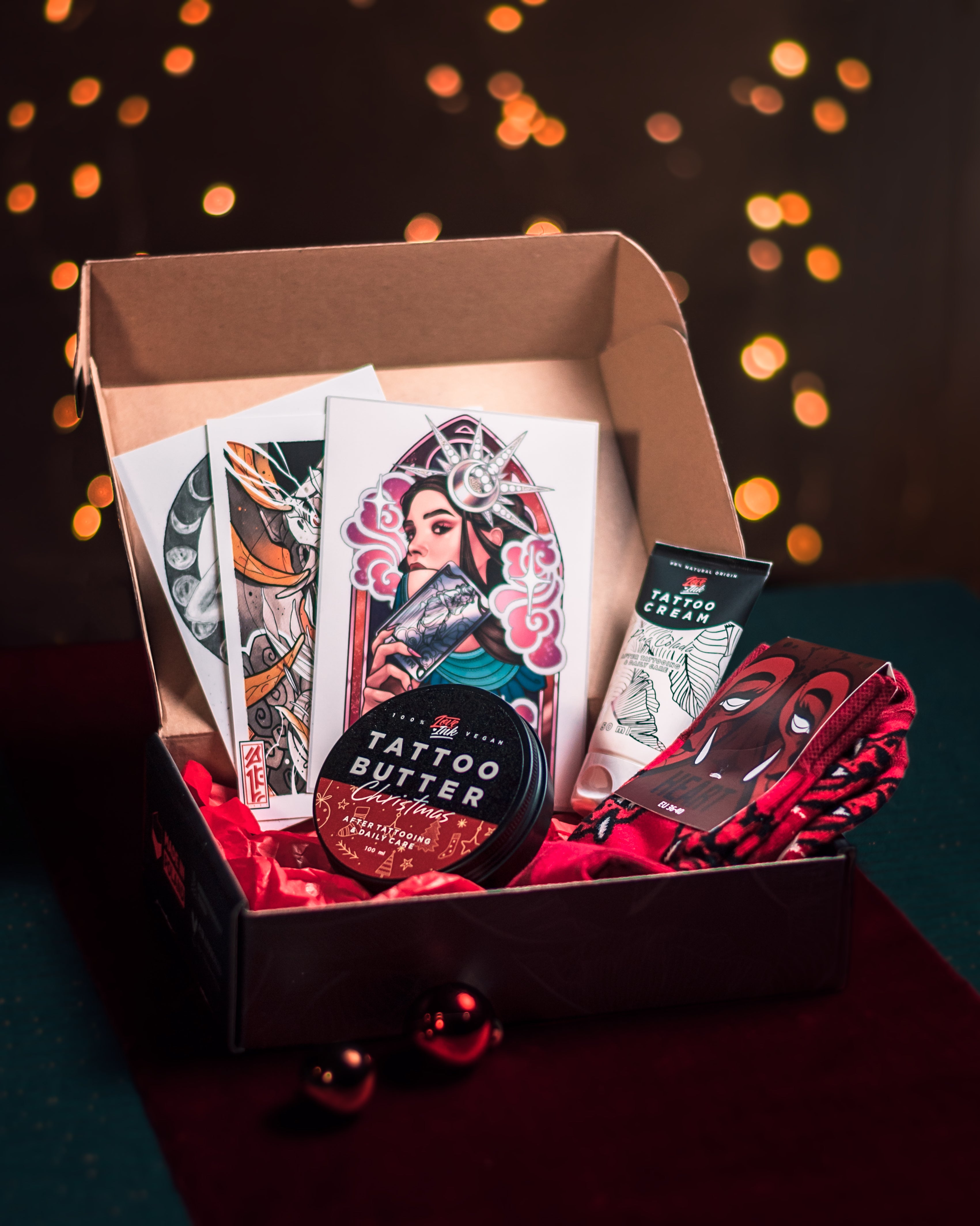 Gift Set: Tattoo Butter Christmas + Tattoo Cream + Socks