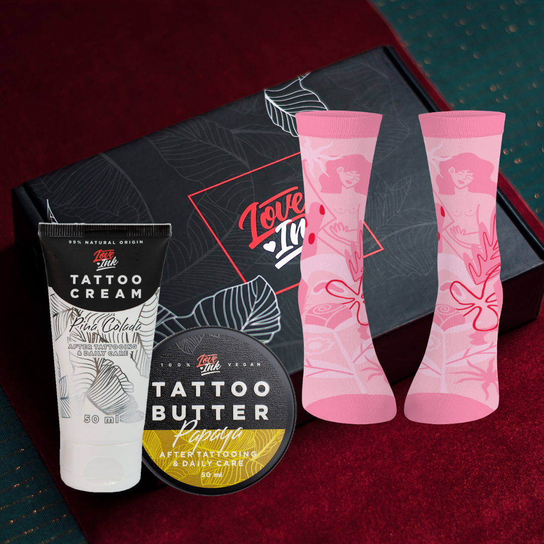 Giftbox: Socks + Tattoo Cream + Tattoo Butter 50ml