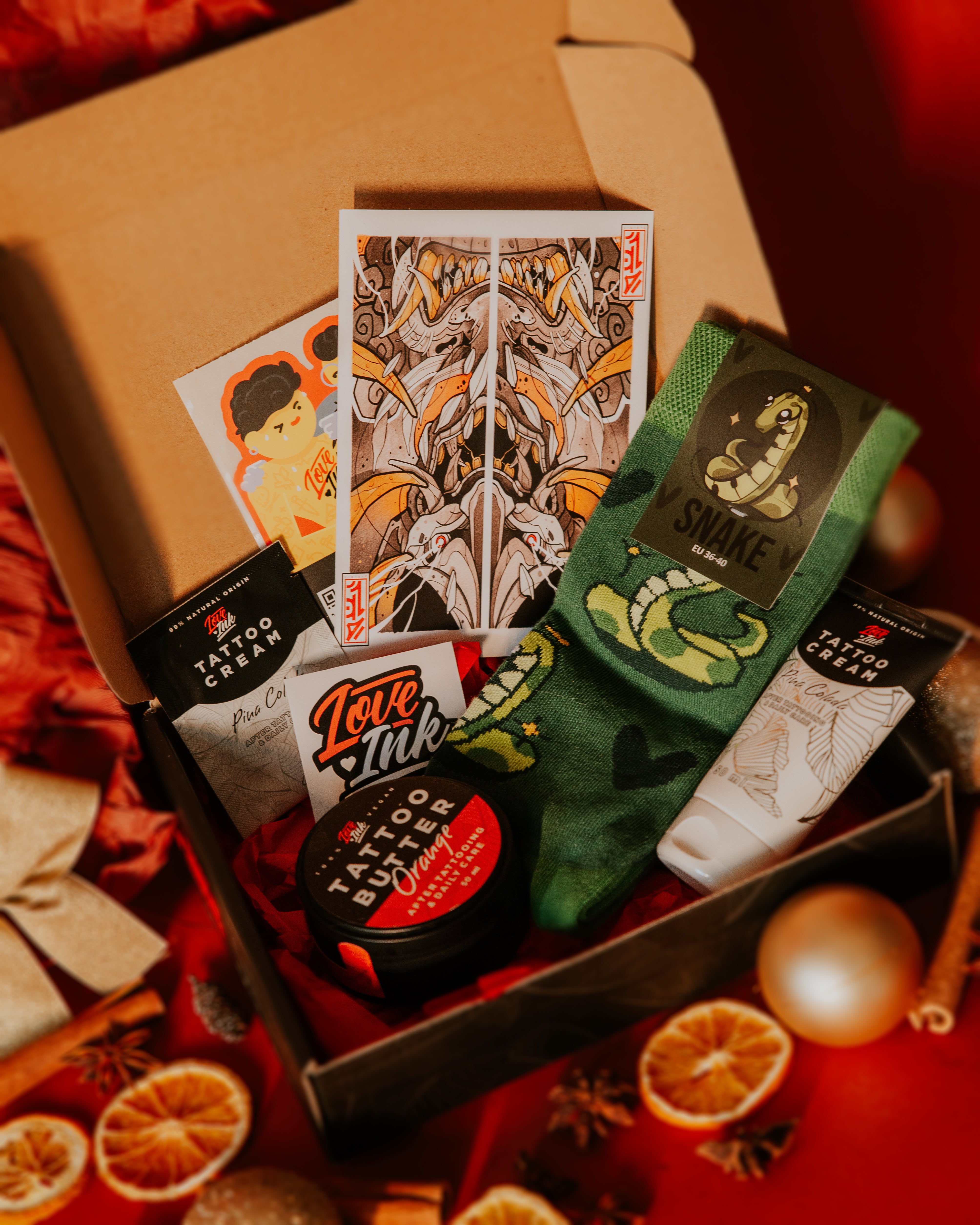 Giftbox: Socks + Tattoo Cream + Tattoo Butter 50ml